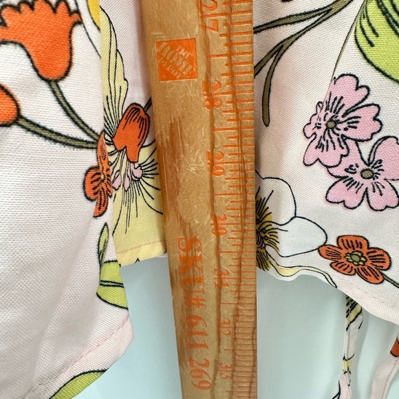 LOTTIE & HOLLIE pink floral mini tiered ruffle sleeve woman boho dress NWT XS,S - Picture 10 of 16